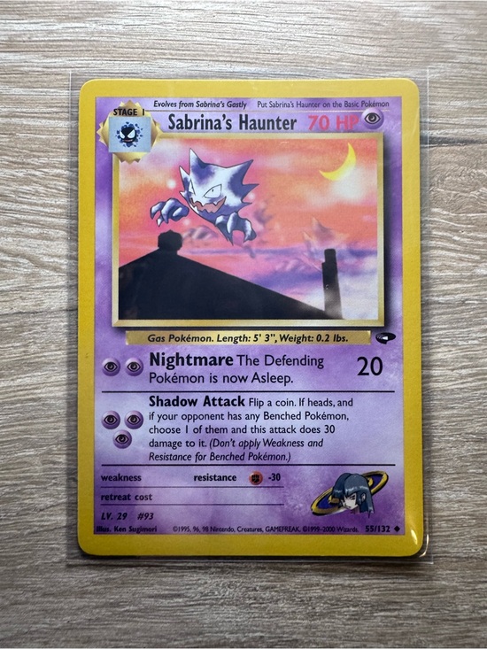 sabrina's haunter pokemon card Pokemon Sabrina’s Haunter 55/132 PSA 10